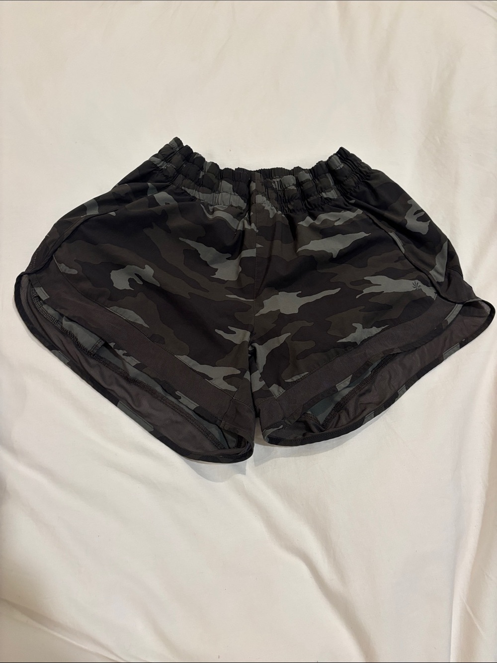 Athleta Black & Gray Camo Athletic Shorts